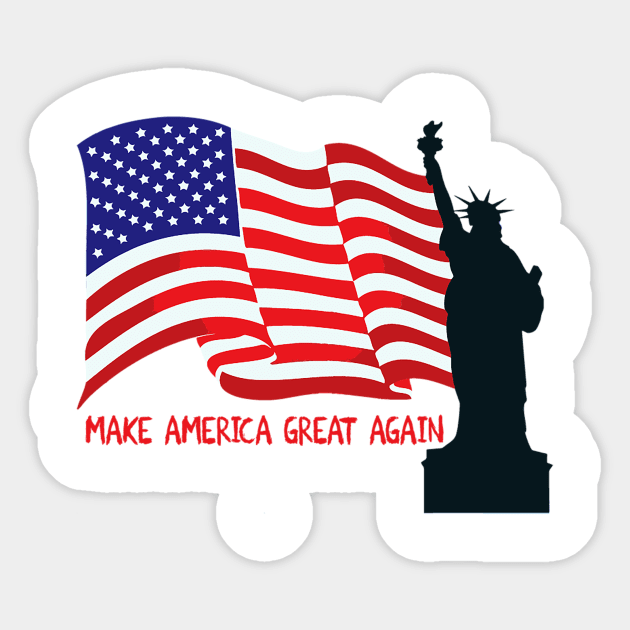 MAKE AMERICA GREAT AGAIN T-SHIRT Sticker by QUENSLEY SHOP